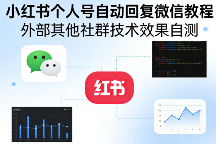 小红书个人号自动回复微信教程，外部其他社群技术，效果自测-轻创终点站