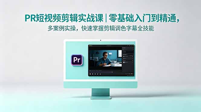 PR短视频剪辑实战课｜零基础入门到精通，多案例实操，快速掌握剪辑调色字幕全技能-轻创终点站
