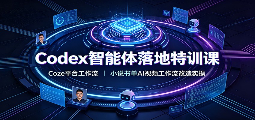 Codex智能体落地特训课:Coze平台工作流,小说书单AI视频工作流改造实操-轻创终点站