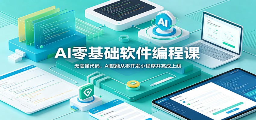 AI零基础软件编程课：无需懂代码，AI赋能从零开发小程序并完成上线-轻创终点站