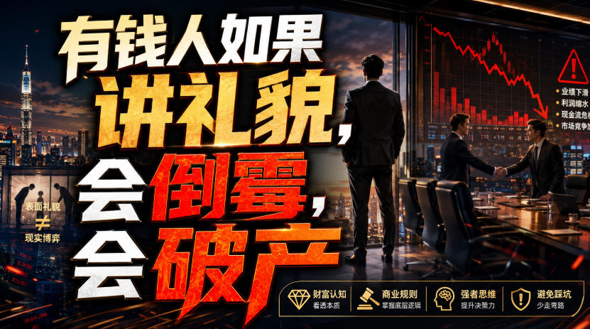 付费文章:有钱人如果讲礼貌,会倒霉,会破产-轻创终点站