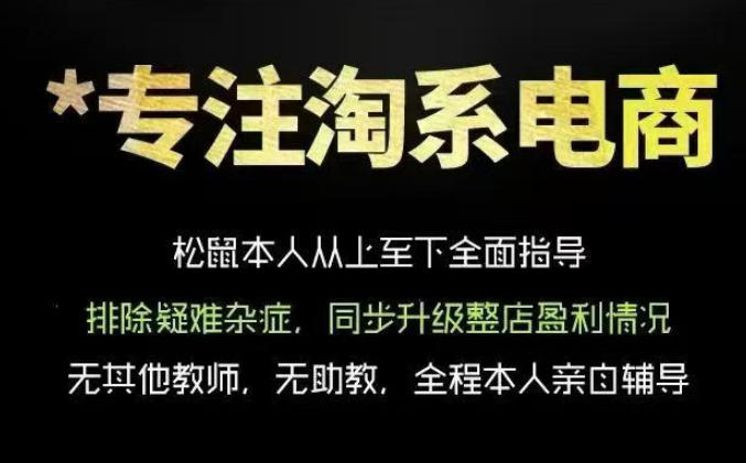 松鼠会电商VIP课程，从基础布局到高阶优化，助你掌握淘宝运营逻辑，提升店铺流量与转化