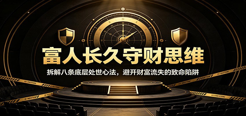 富人长久守财思维:拆解八条底层处世心法,避开财富流失的致命陷阱-轻创终点站