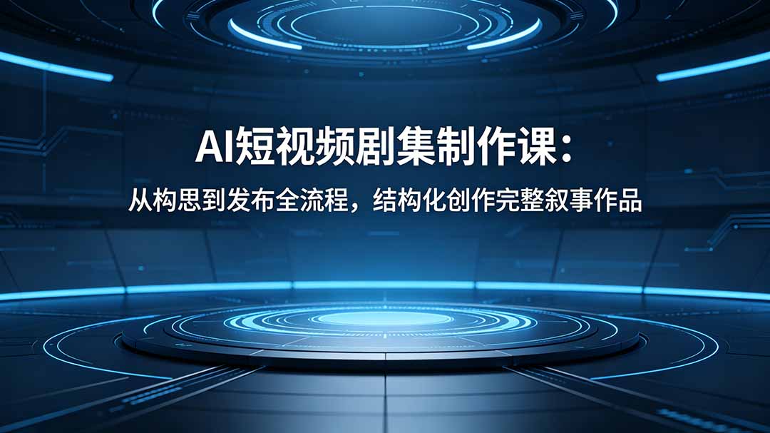 AI短视频剧集制作课：从构思到发布全流程，结构化创作完整叙事作品-轻创终点站