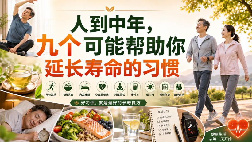 付费文章:人到中年,九个可能帮助你延长寿命的习惯-轻创终点站