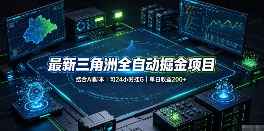 最新三角洲全自动掘金项目,结合AI脚本,可24小时挂G,单日收益200+【揭秘】-轻创终点站