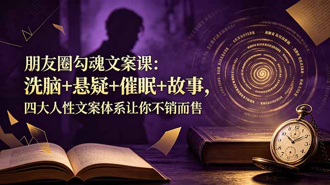 朋友圈勾魂文案课：洗脑+悬疑+催眠+故事，四大人性文案体系让你不销而售-轻创终点站