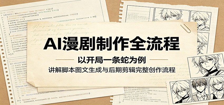 AI漫剧制作全流程:以开局一条蛇为例,讲解脚本图文生成与后期剪辑完整创作流程-轻创终点站