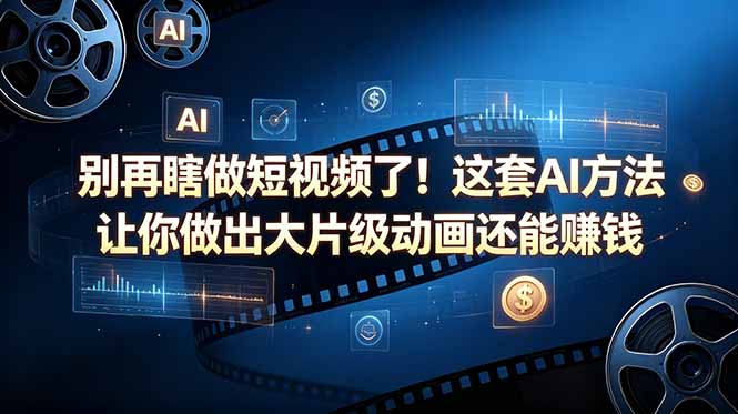 别再瞎做短视频了!这套 AI 方法让你做出大片级动画还能赚钱【原创双语字幕】-轻创终点站