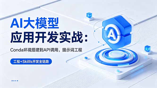 AI 大模型应用开发实战：Conda环境搭建到API调用，提示词工程+Skills开发全链路-轻创终点站