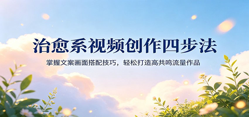 治愈系视频创作四步法：掌握文案画面搭配技巧，轻松打造高共鸣流量作品-轻创终点站