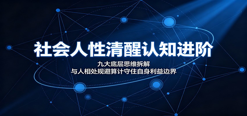 社会人性清醒认知进阶：九大底层思维拆解，与人相处规避算计守住自身利益边界-轻创终点站