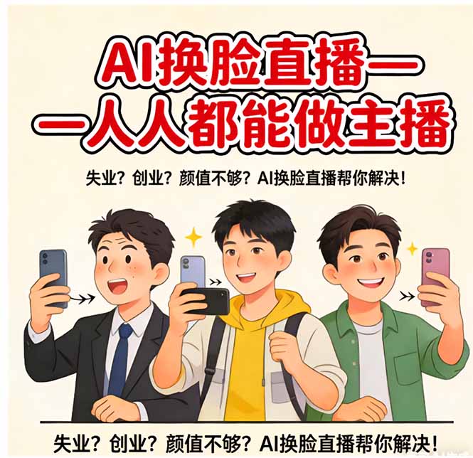 AI换脸直播，人人都能做主播-轻创终点站