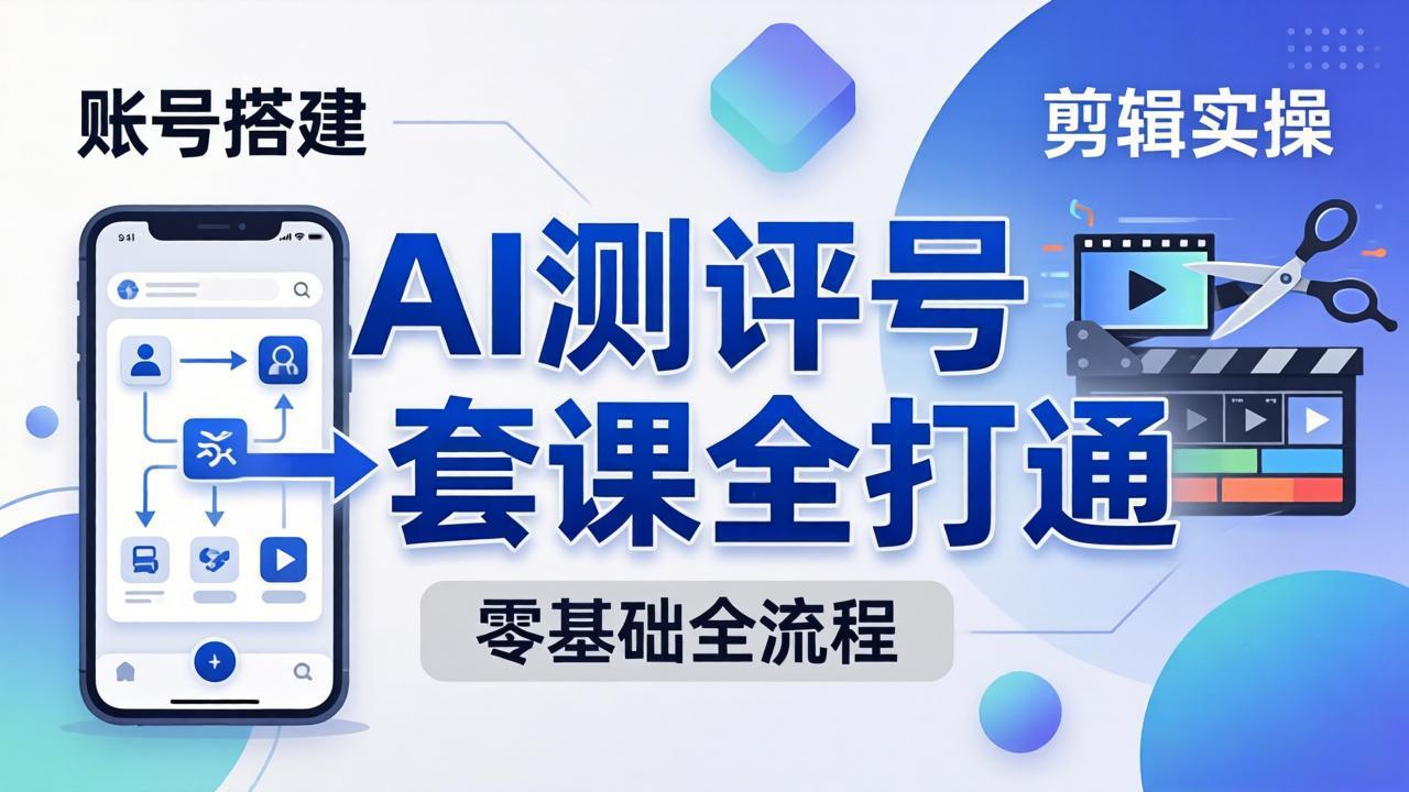 零基础起步怎么做AI测评号？账号搭建、爆款文案、剪辑实操、涨粉变现，一套课全打通-轻创终点站
