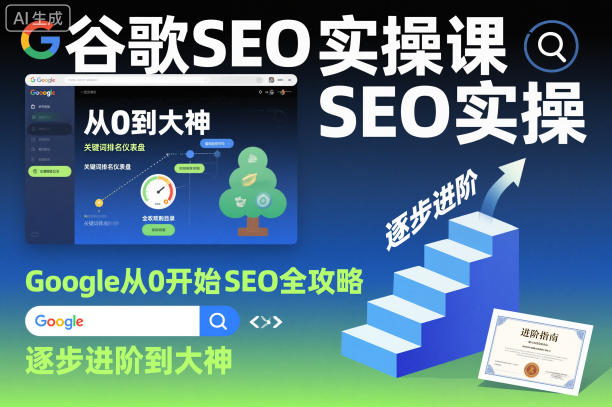 谷歌SEO实操课，Google从0开始SEO全攻略，逐步进阶到大神(更新26年)-轻创终点站