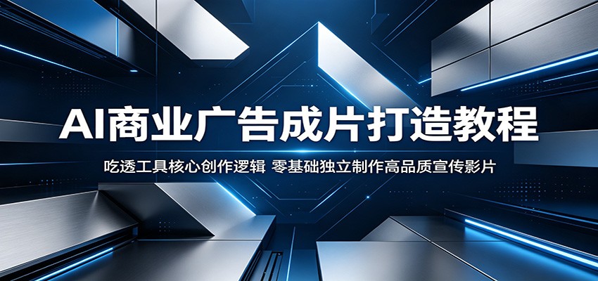 AI商业广告成片打造教程：吃透工具核心创作逻辑，零基础独立制作高品质宣传影片-轻创终点站