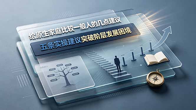 付费文章：给原生家庭比较一般人的几点建议，五条实操建议突破阶层发展困境-轻创终点站