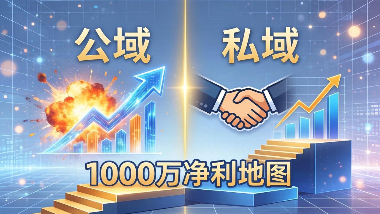 公域玩命出爆款，私域悄悄做成交：这套AI内训课，2026给你打通1000万净利的地图-轻创终点站