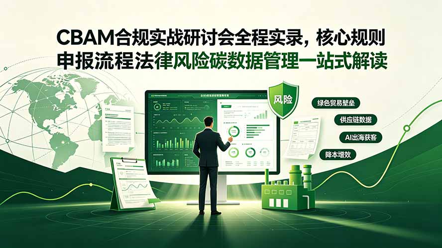 CBAM合规实战研讨会全程实录,核心规则申报流程法律风险碳数据管理一站式解读-轻创终点站