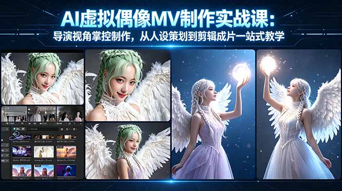 AI虚拟偶像MV制作实战教学：导演视角掌控制作，从人设策划到剪辑成片一站式教学-轻创终点站
