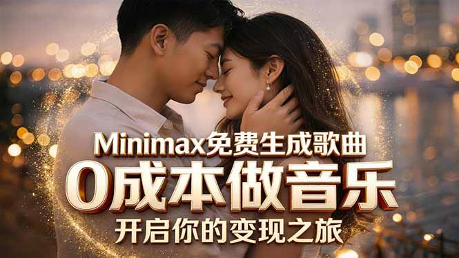 Minimax免费生成歌曲实测！0成本做音乐，说唱流行Lofi一键生成-轻创终点站