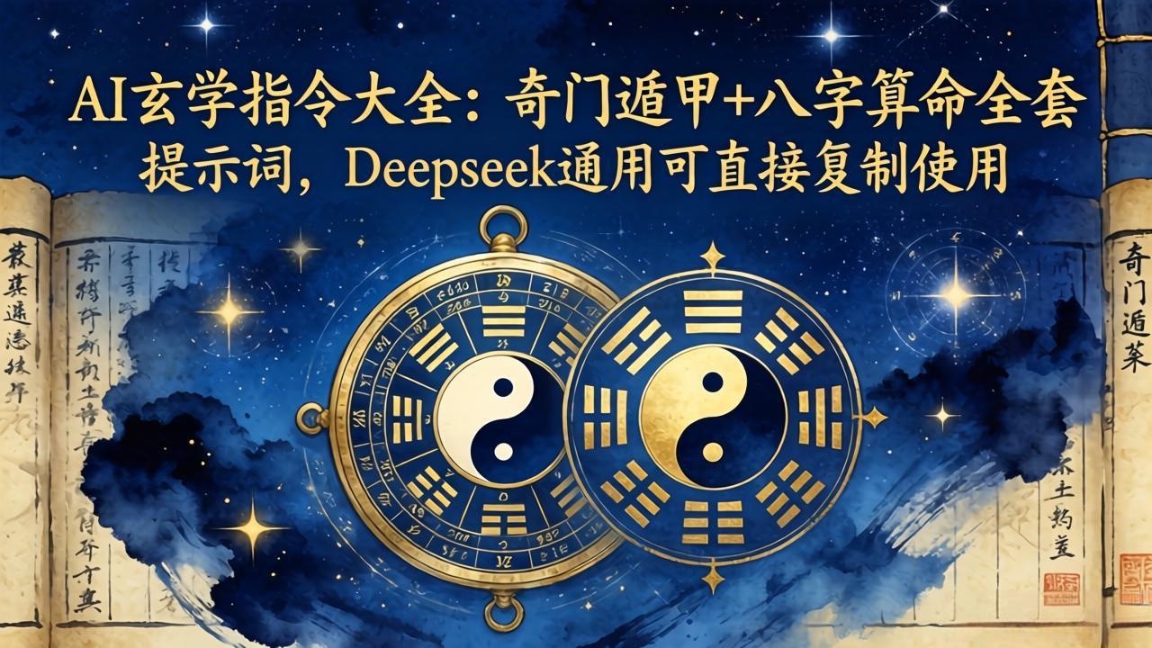 AI玄学指令大全：奇门遁甲+八字算命全套提示词，Deepseek通用可直接复制使用-轻创终点站