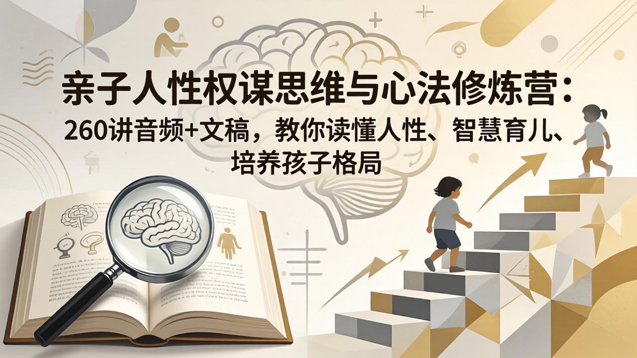 亲子人性权谋思维与心法修炼营：260讲音频+文稿，教你读懂人性、智慧育儿、培养孩子格局-轻创终点站