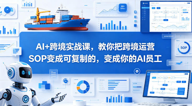 AI+跨境实战课，教你把跨境运营S0变成可复制的，变成你的AI员工-轻创终点站