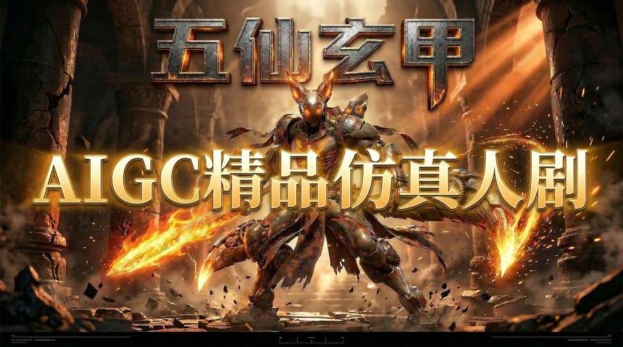 AIGC精品仿真人短剧教学，以五仙玄甲风为例展示保姆级实操教学-轻创终点站