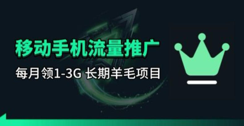 手机流量领取推广_每月一轮，刚需类的长期项目-轻创终点站