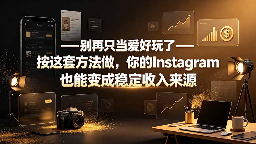 别再只当爱好玩了——按这套方法做,你的Instagram也能变成稳定收入来源-轻创终点站