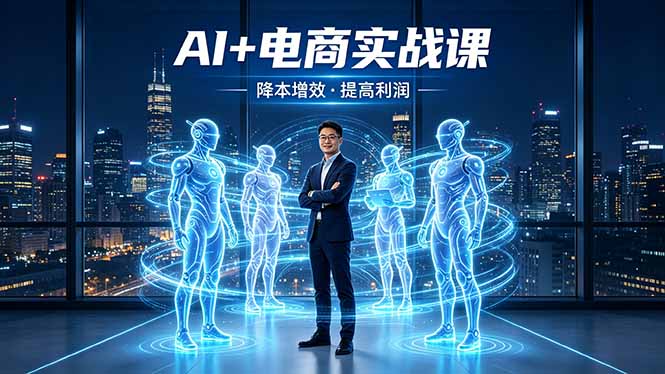 AI+电商实战课，1人+N个AI 智能体，把SOP变AI员工，实现降本增效提高利润-轻创终点站
