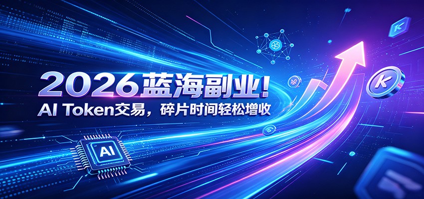 2026蓝海副业!AI Token交易,碎片时间轻松增收-轻创终点站