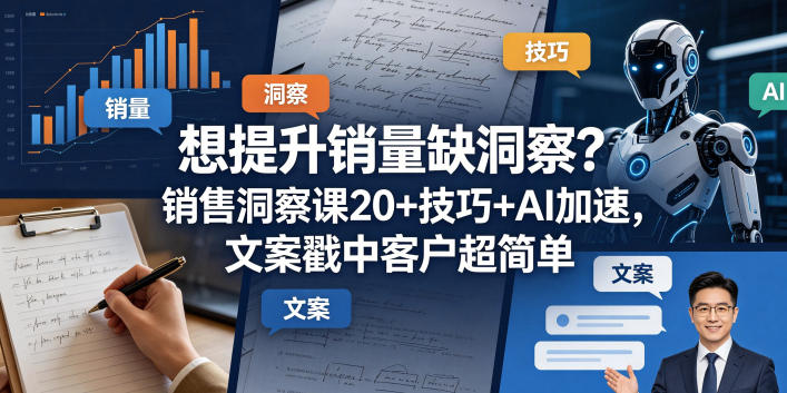 想提升销量缺洞察？销售洞察课20+技巧+AI加速，文案戳中客户超简单【原创双语字幕】-轻创终点站
