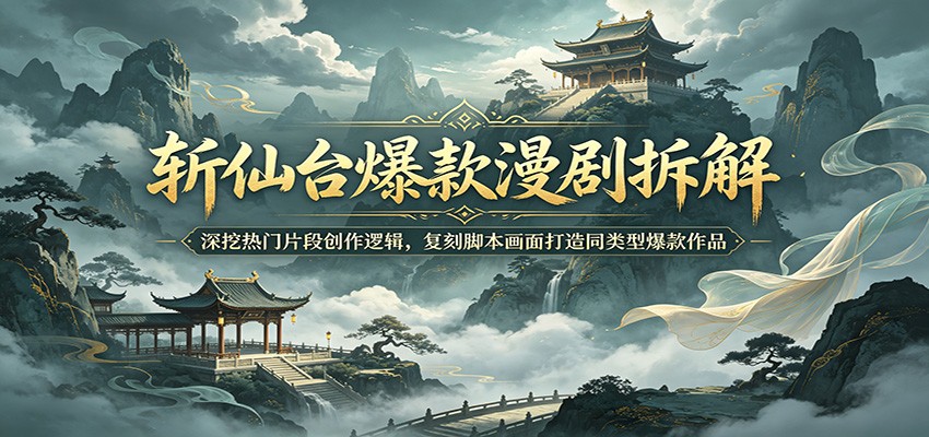 斩仙台爆款漫剧拆解：深挖热门片段创作逻辑，复刻脚本画面打造同类型爆款作品-轻创终点站