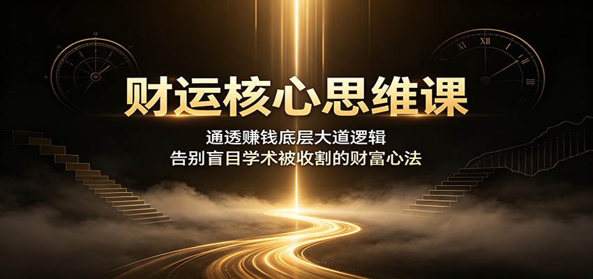 财运核心思维课：通透赚钱底层大道逻辑，告别盲目学术被收割的财富心法-轻创终点站
