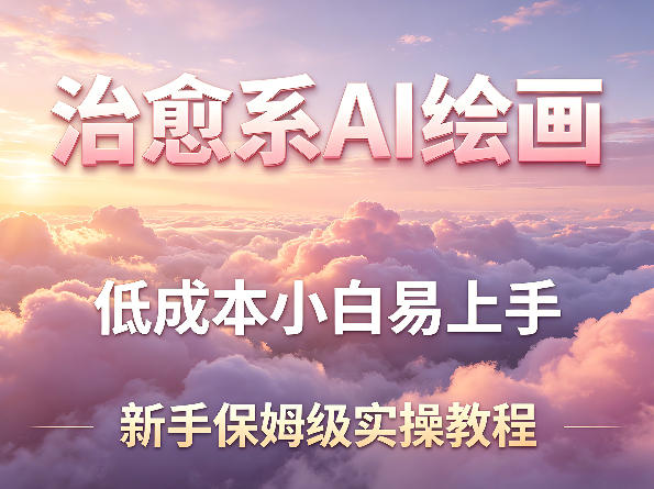 治愈系AI绘画提示词项目，低成本小白易上手，每天10分钟，新手保姆级实操教程-轻创终点站