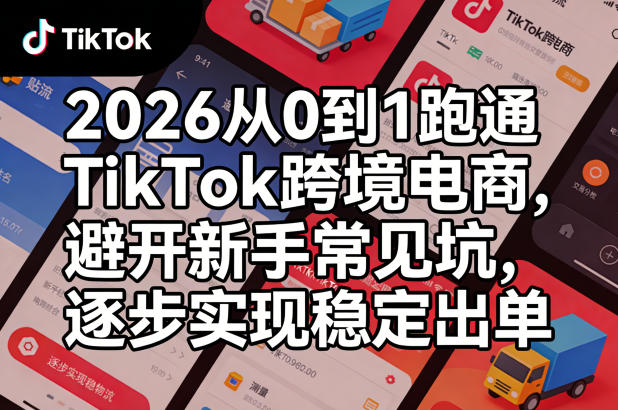 2026从0到1跑通TikTok跨境电商，避开新手常见坑，逐步实现稳定出单(更新0414)-轻创终点站