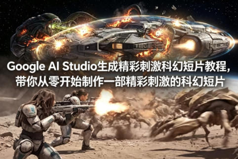 Google AI Studio生成精彩刺激科幻短片教程，带你从零开始制作一部精彩刺激的科幻短片【双语字幕】-轻创终点站