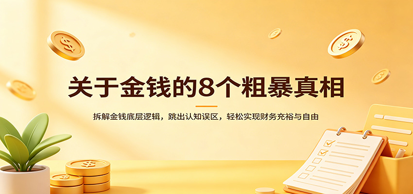 关于金钱的8个粗暴真相：拆解金钱底层逻辑，跳出认知误区，轻松实现财务充裕与自由-轻创终点站