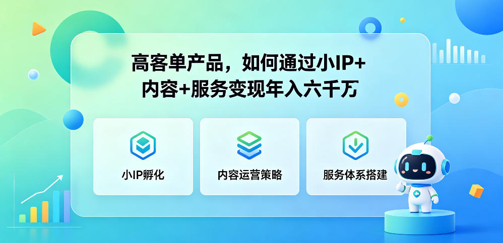 高客单产品，如何通过小IP+内容+服务变现年入六干W-轻创终点站