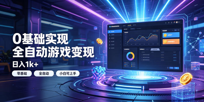 0基础实现全自动游戏变现，日入1k+，小白直接上手搞钱！【揭秘】-轻创终点站
