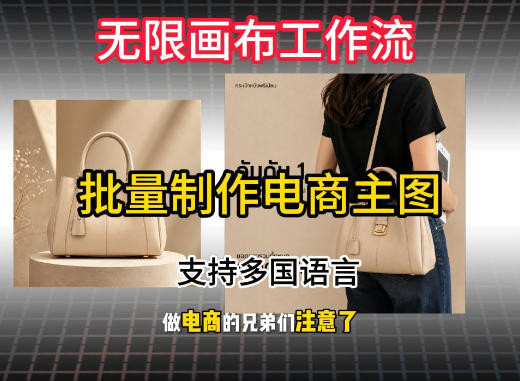 无限画布工作流搭建教程，一键电商主图批量制作，批量下载，支持多国语言-轻创终点站