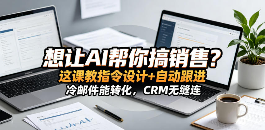 想让AI帮你搞销售？这课教指令设计+自动跟进，冷邮件能转化，CRM无缝连！【原创双语字幕】-轻创终点站