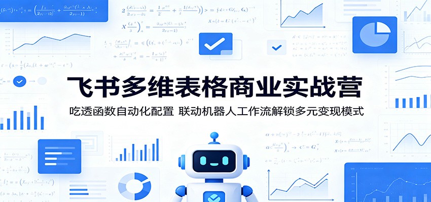 飞书多维表格商业实战营：吃透函数自动化配置，联动机器人工作流解锁多元变现模式-轻创终点站