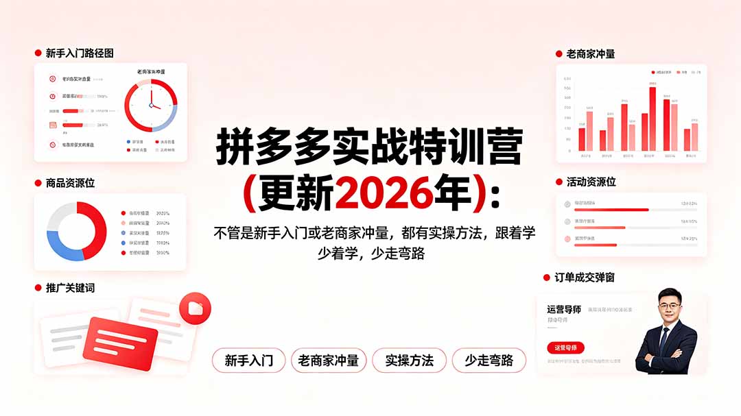 拼多多实战特训营(更新2026年-轻创终点站