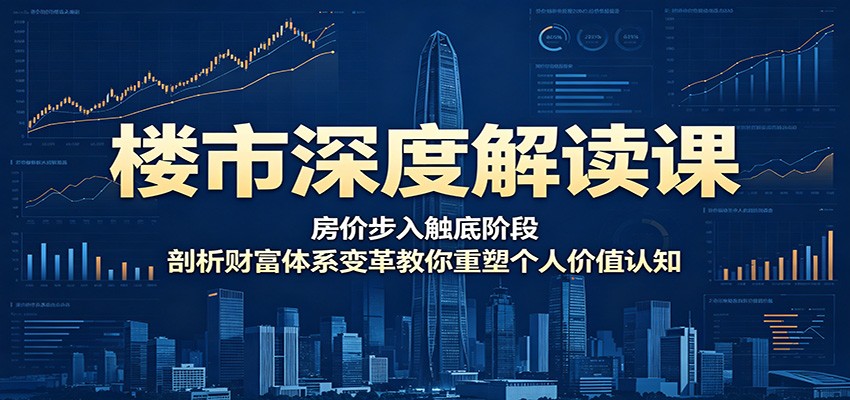 楼市深度解读课：房价步入触底阶段，剖析财富体系变革教你重塑个人价值认知-轻创终点站